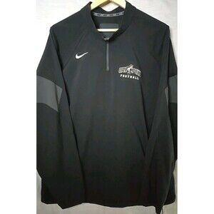 Cal Poly University Mustangs Nike Pullover 1/4 Zip Jacket, Sz XL, Black